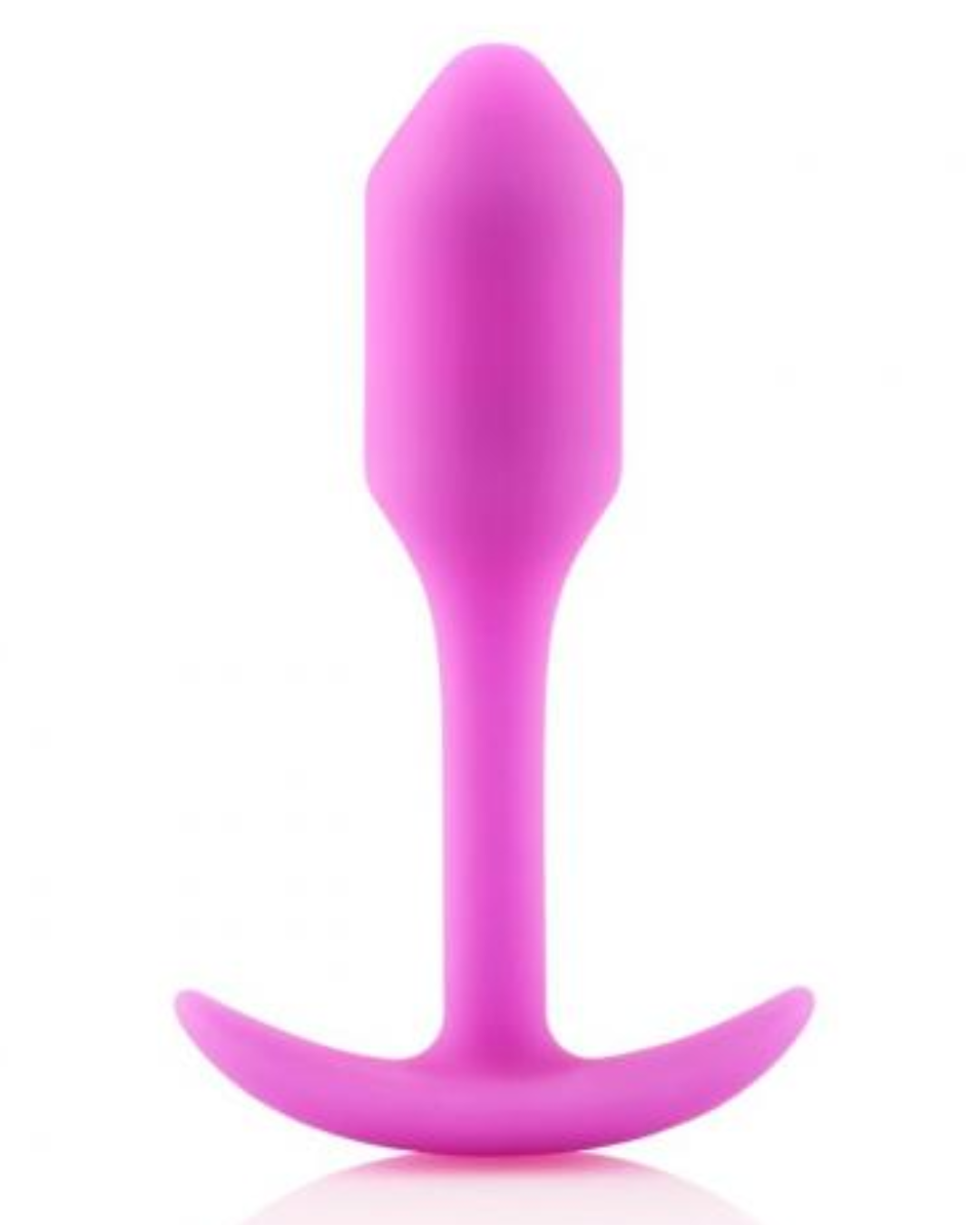 B-vibe Snug Plug 1 Weighted Silicone Butt Plug - 55 grams fuchsia