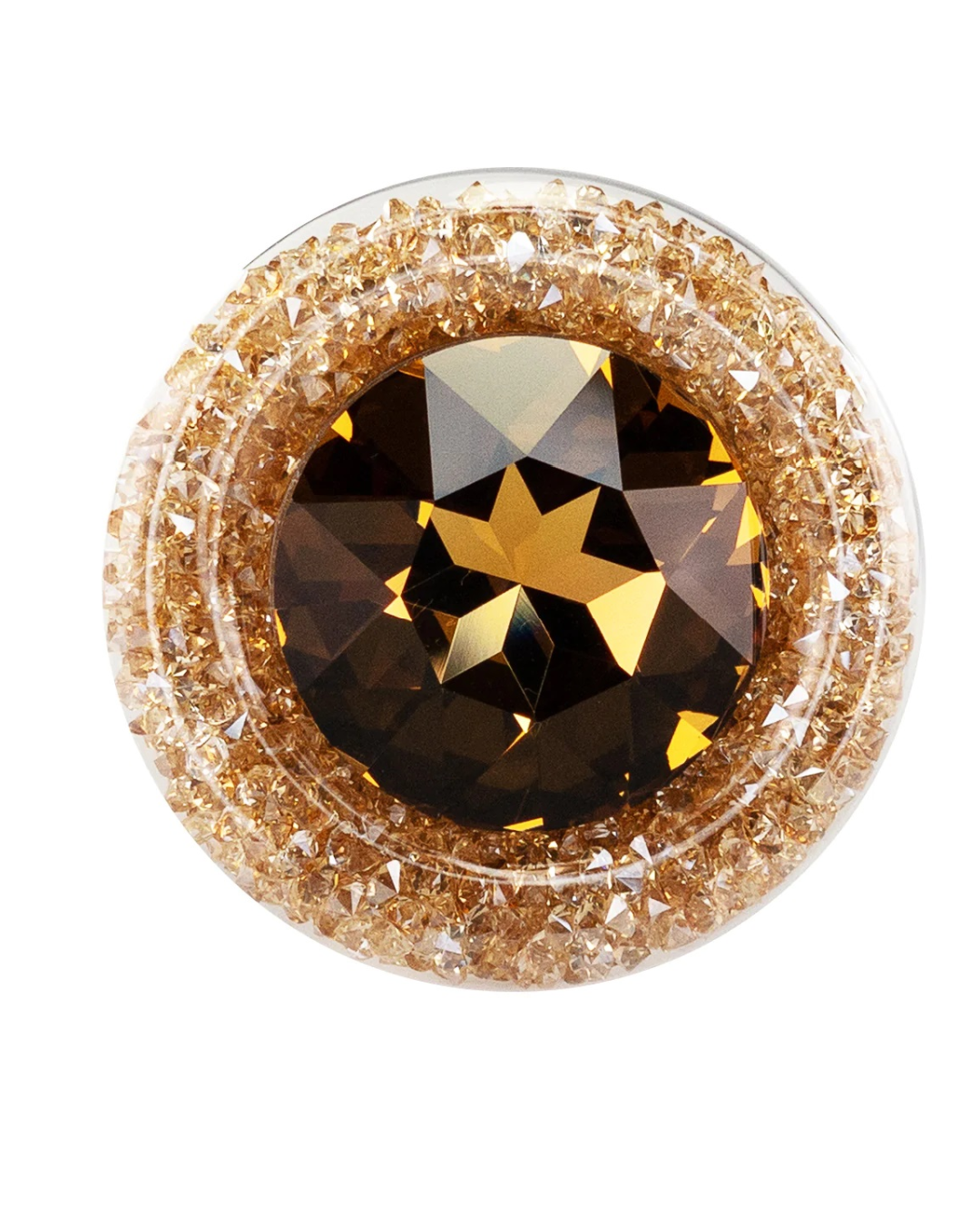 Crystal Delights Gold Sparkle Glass Butt Plug