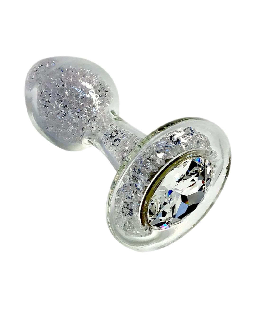 Crystal Delights Pink Sparkle and Crystal Filled Glass Butt Plug – Rachel  Wright Shop