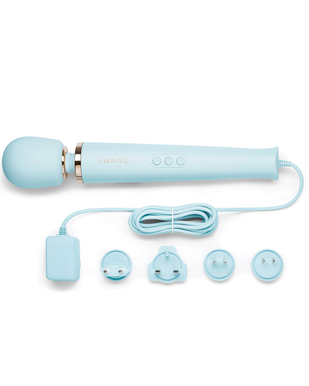 Le Wand Corded Vibrating Massager - Blue and plugs
