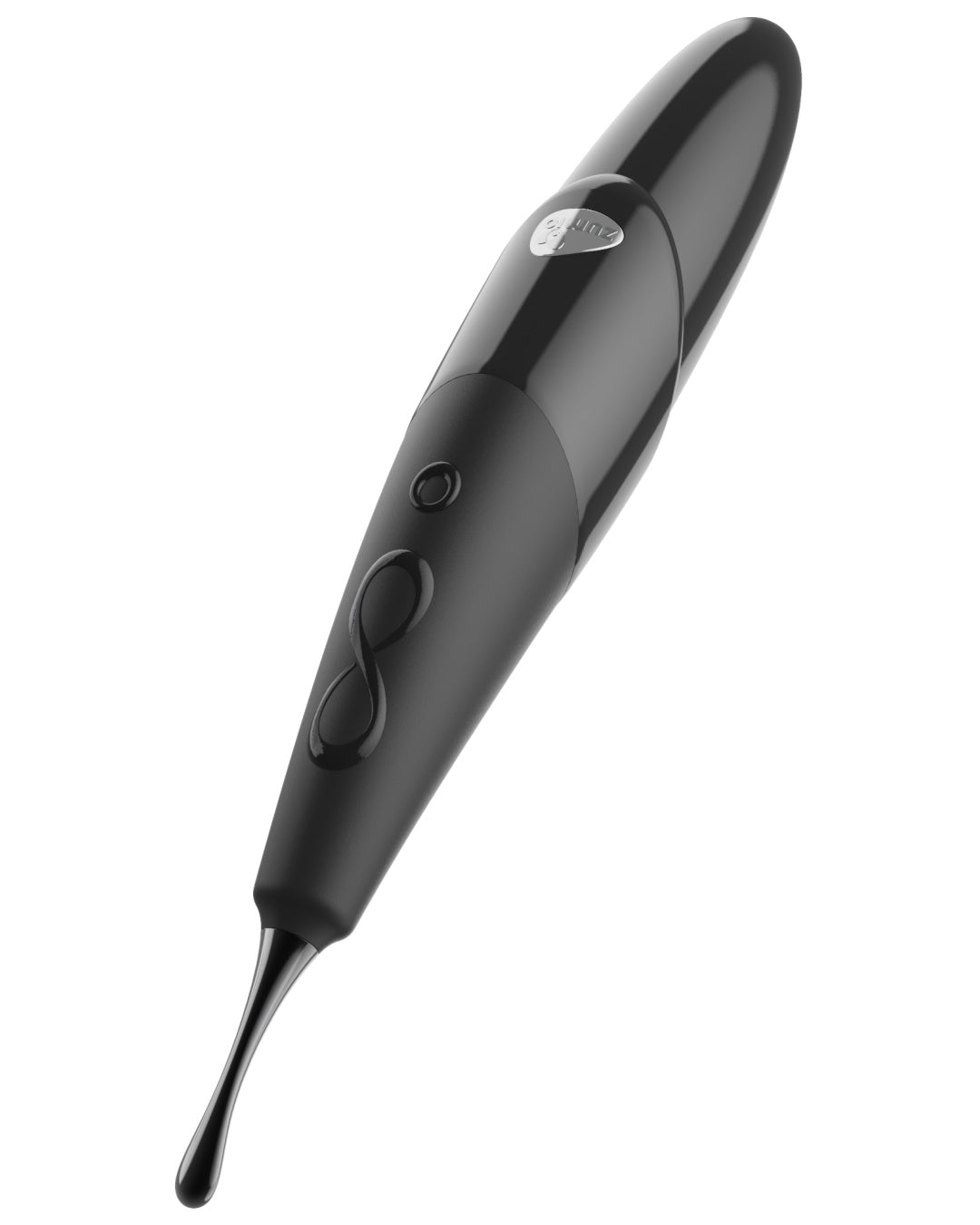 Zumio E - Rechargeable Clitoral Stimulator - Black against a white background