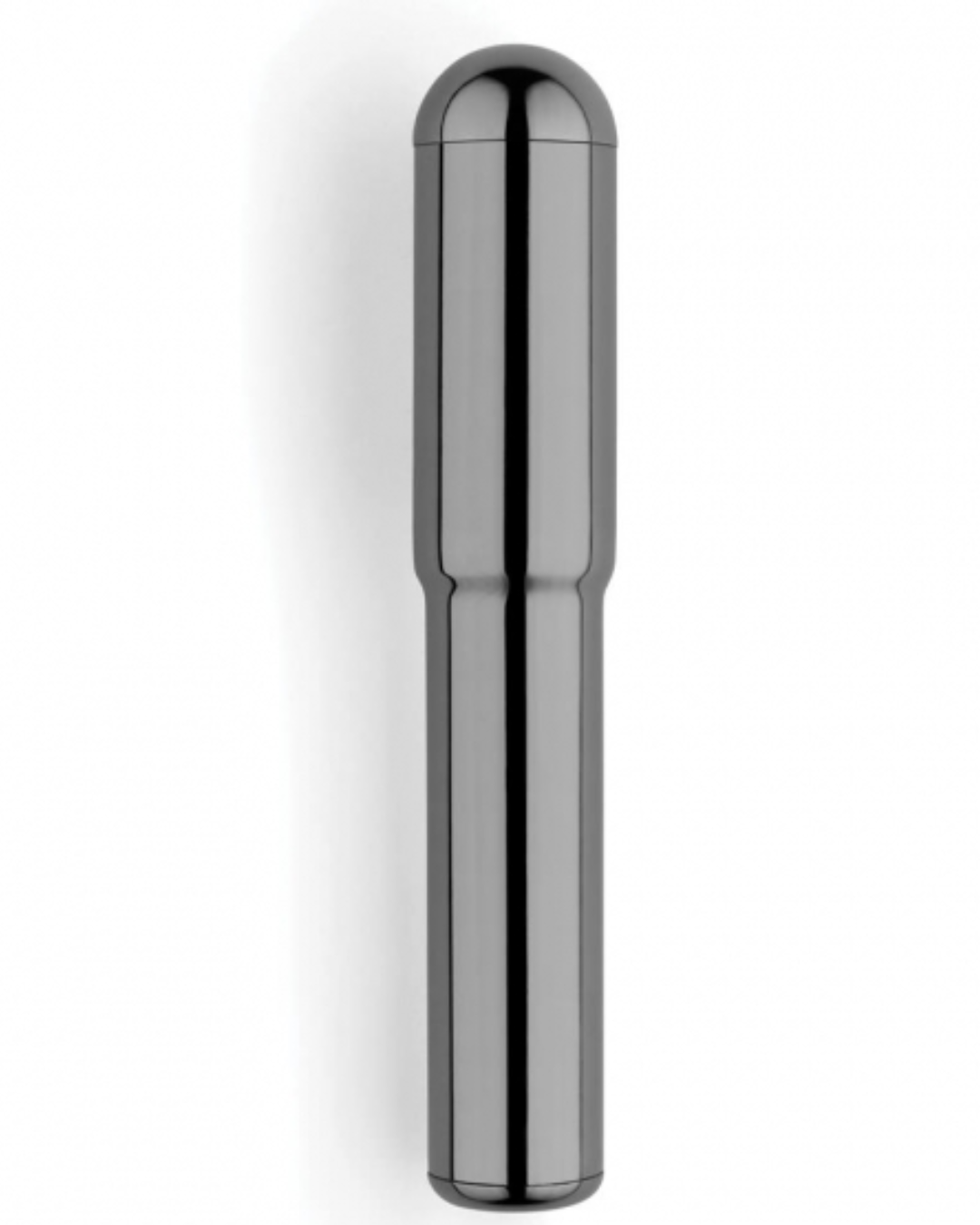 Le Wand Chrome Grand Bullet Waterproof Rechargeable Metal Bullet with Texture Sleeve - Black