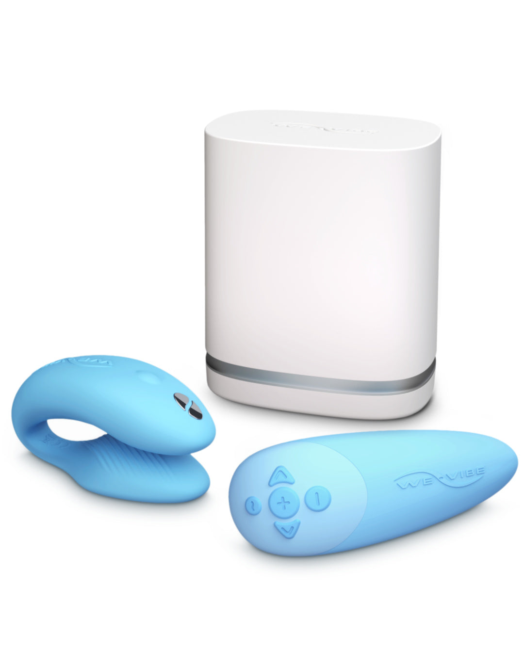 We-Vibe Chorus Remote & App Controlled Couples' Vibrator - Blue  WITH CHARGING CASE AND REMOTE CONTROL