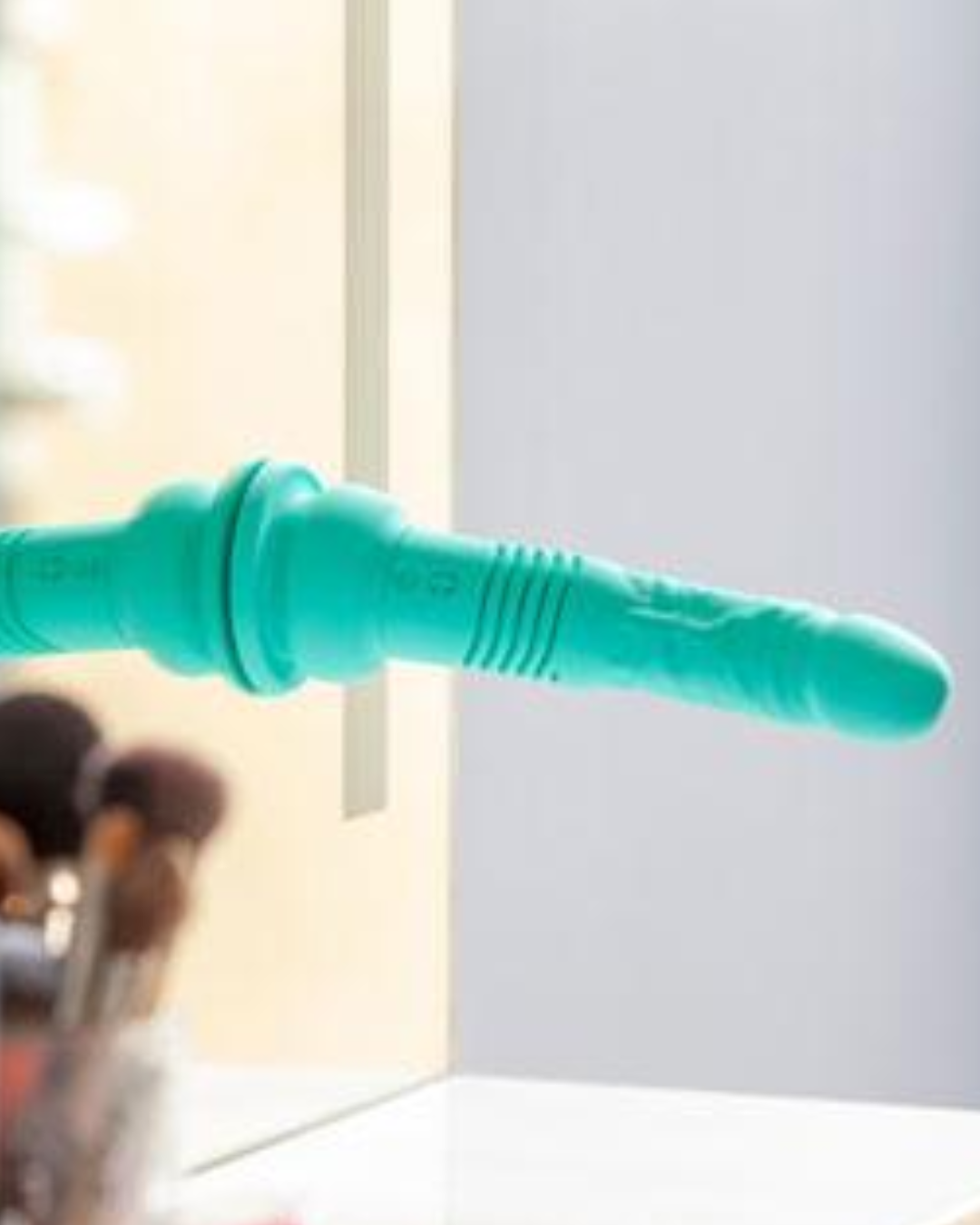The Velvet Thruster Mini Teddy Thrusting Dildo - Black