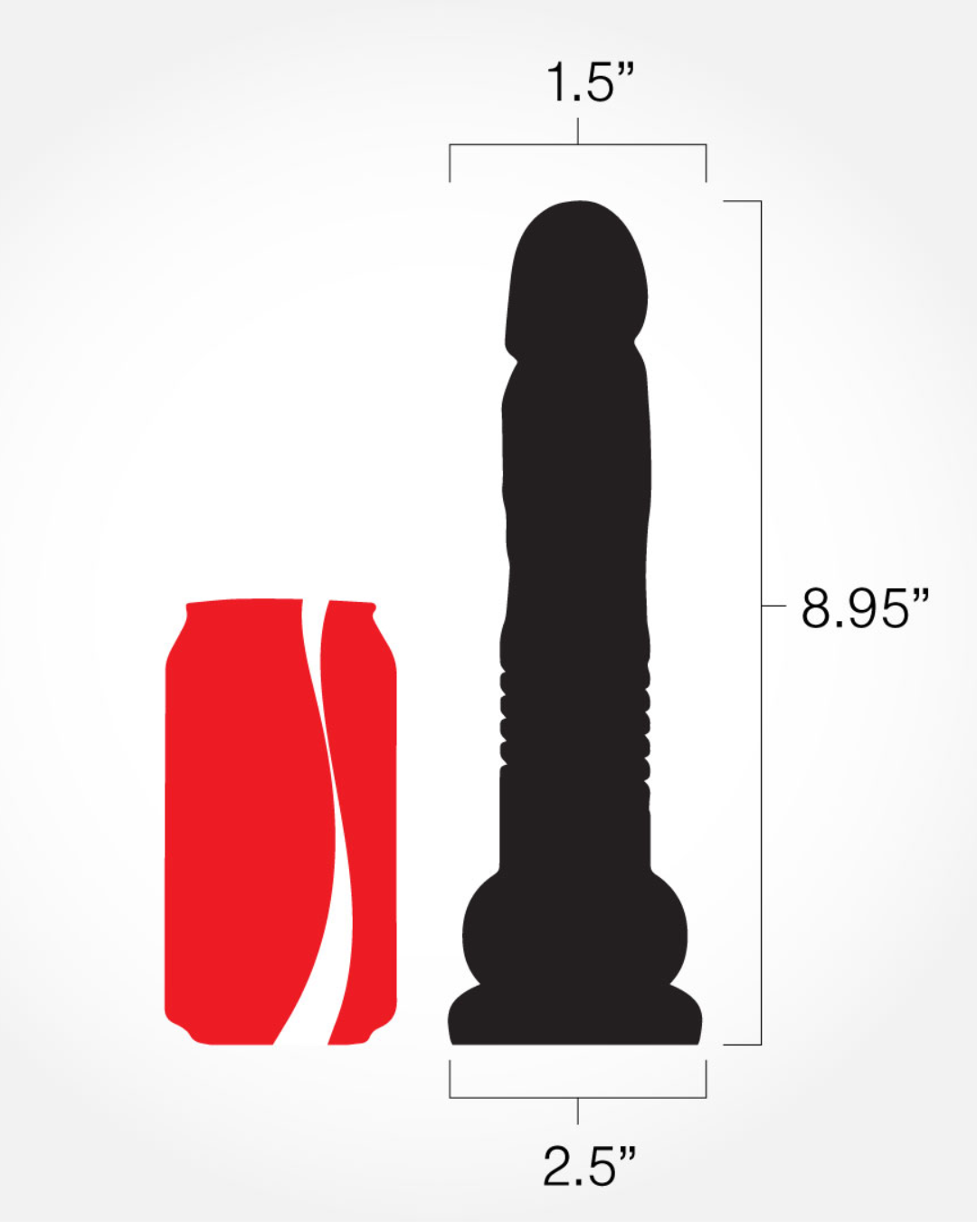 The Velvet Thruster Mini Teddy Thrusting Dildo - Black