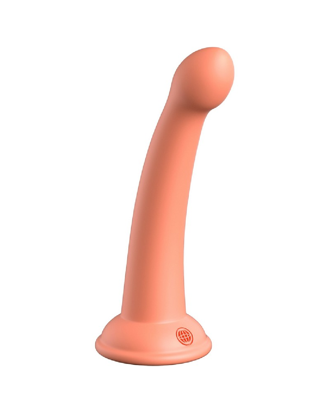 Backview of Dillio Platinum Secret Explorer 6 Inch Dildo - Peach