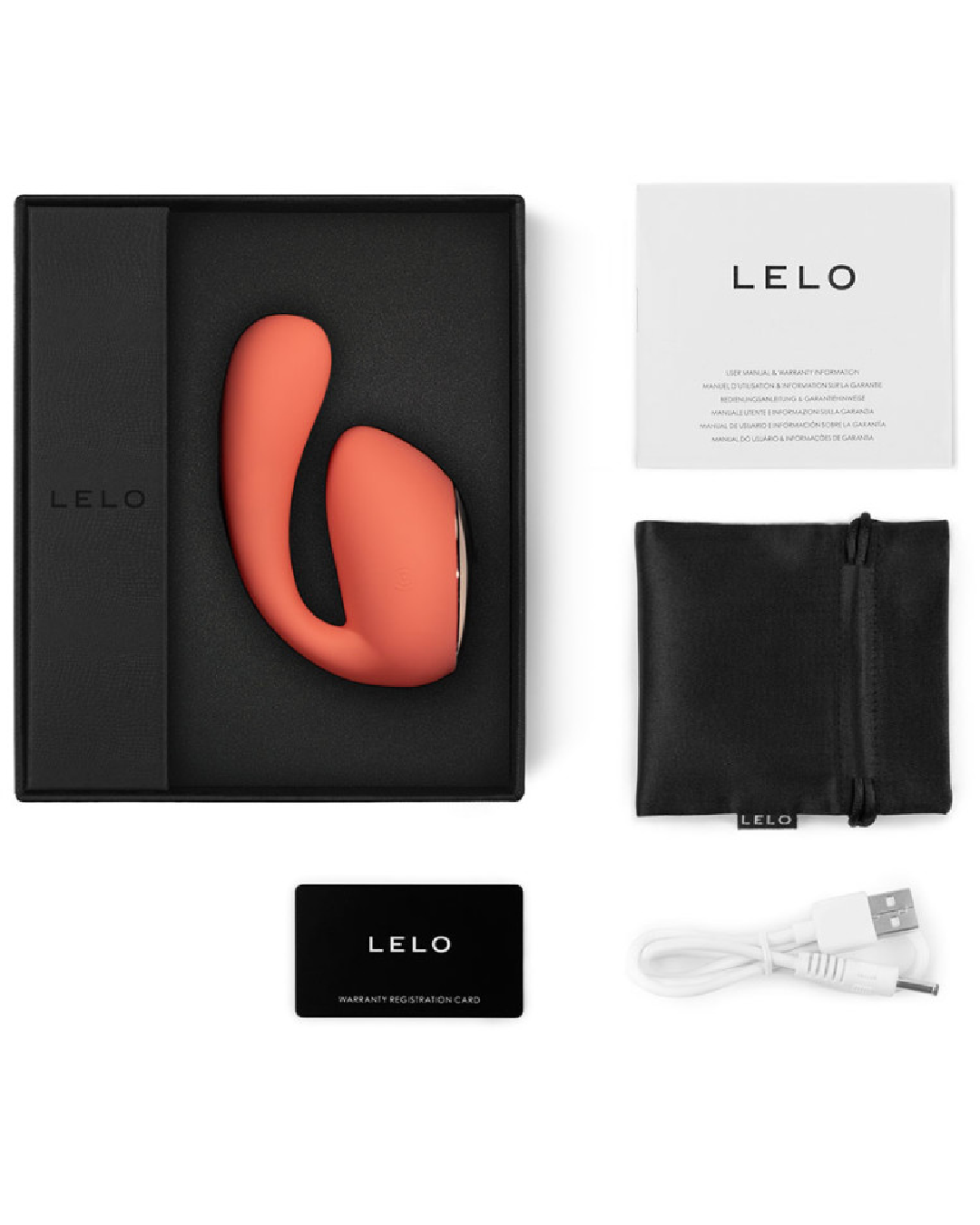 LELO Ida Wave Hands-Free Wearable Vibrator  - Coral Red
