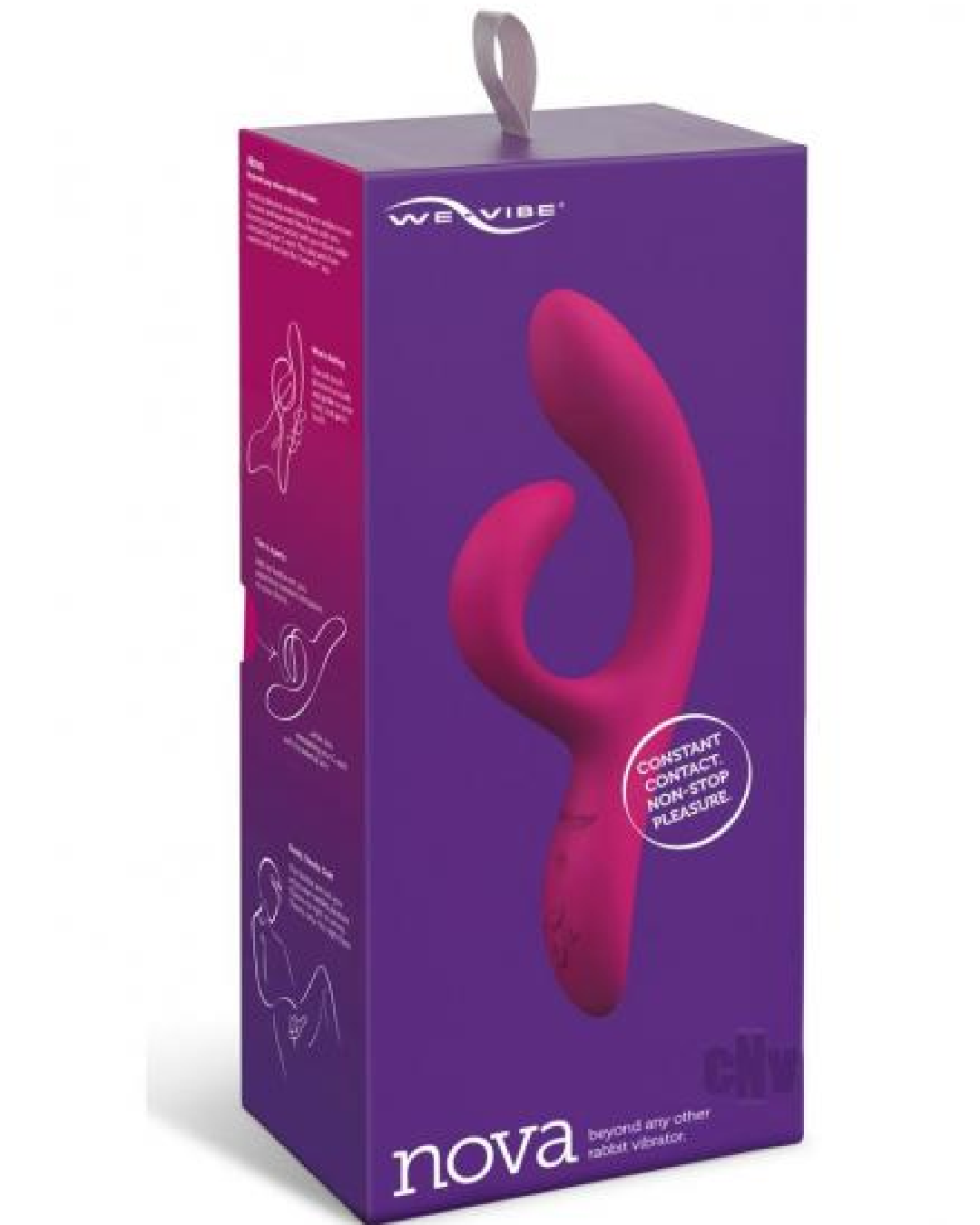 We-Vibe Nova 2 Rechargeable Dual Stimulator Vibrator box on white background