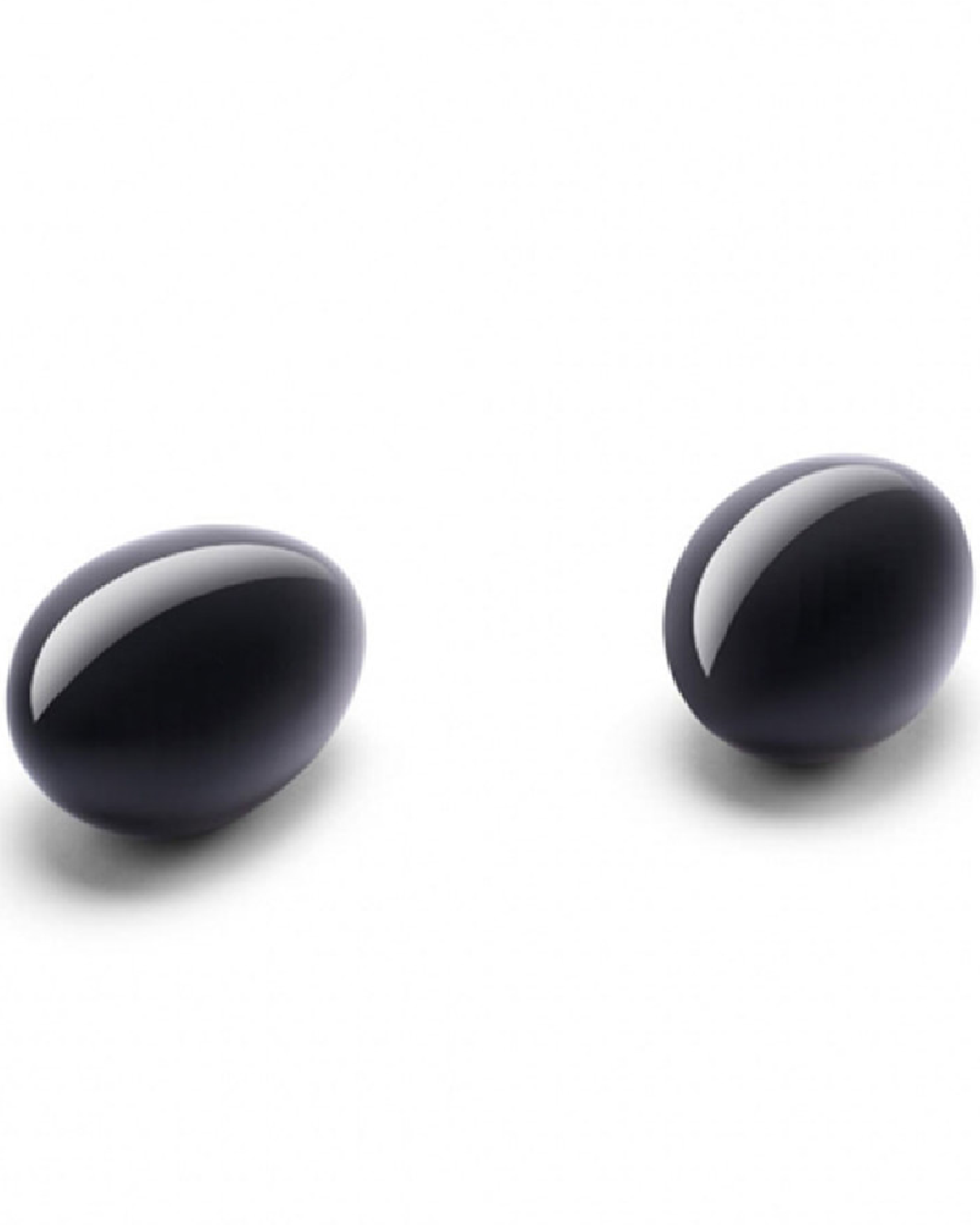 Le Wand Crystal Yoni Eggs - Black Obsidian pictured on white background