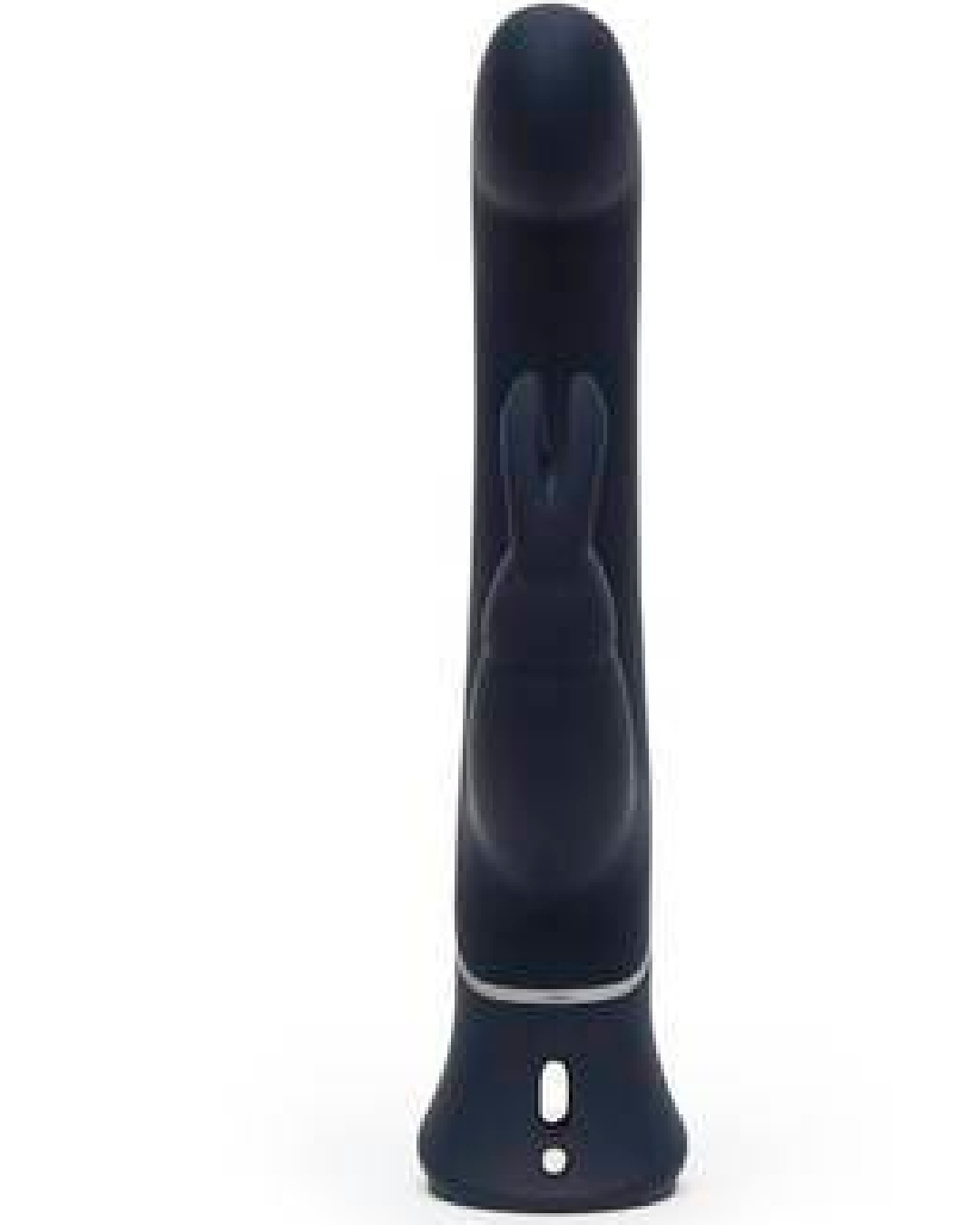 Fifty Shades Of Grey Greedy Girl Dual Density G-spot Rabbit Vibrator front view on white background