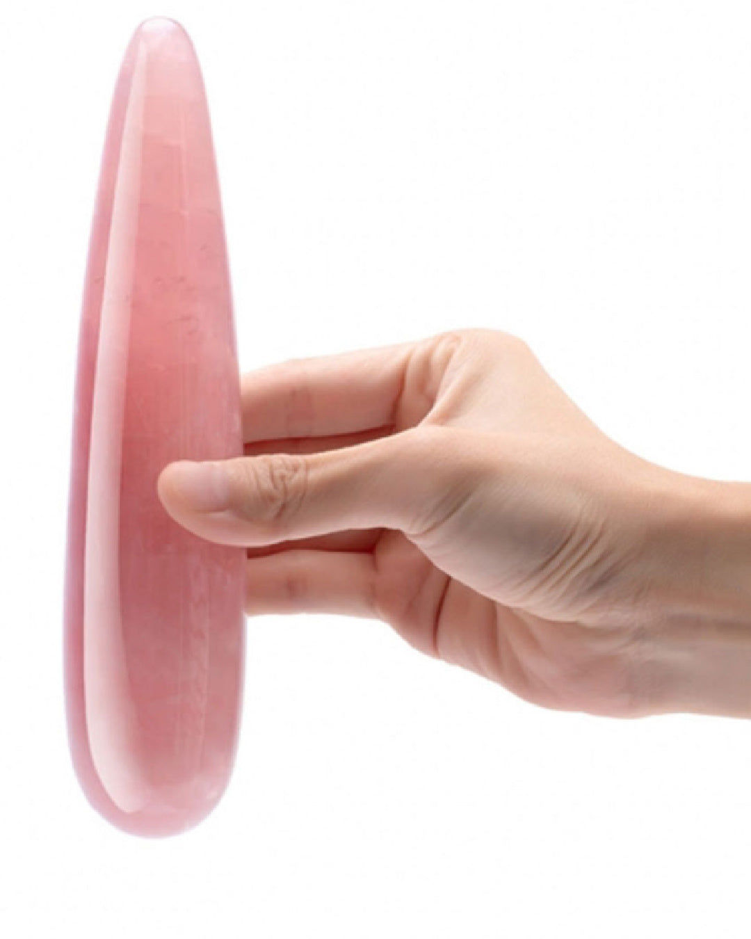 Le Wand Crystal  Wand - Rose Quartz held in model's hand
