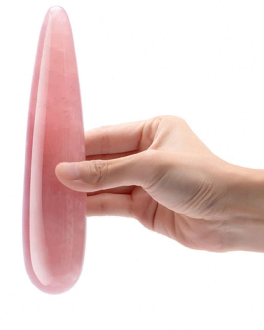Le Wand Crystal  Wand - Rose Quartz held in model's hand