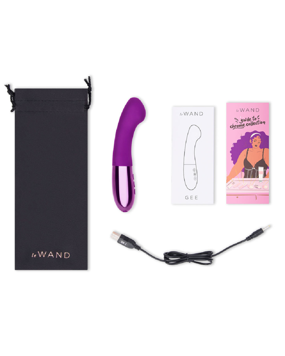 Le Wand Gee Powerful G-Spot Targeting Vibrator - Dark Cherry