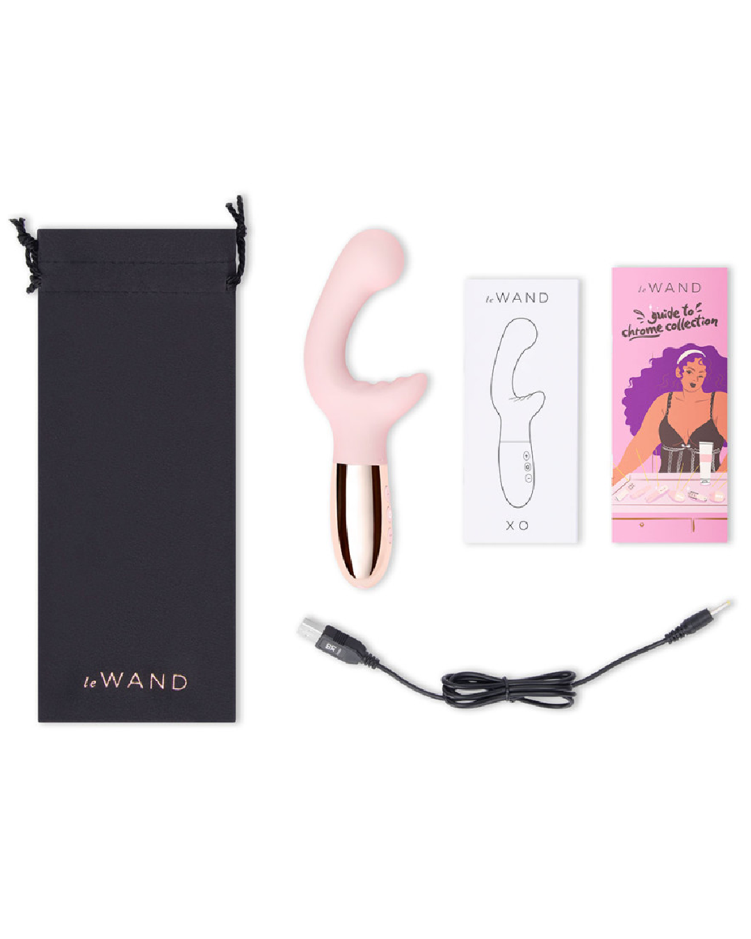 Le Wand XO Double Motor Internal and External Vibrator - Rose Gold
