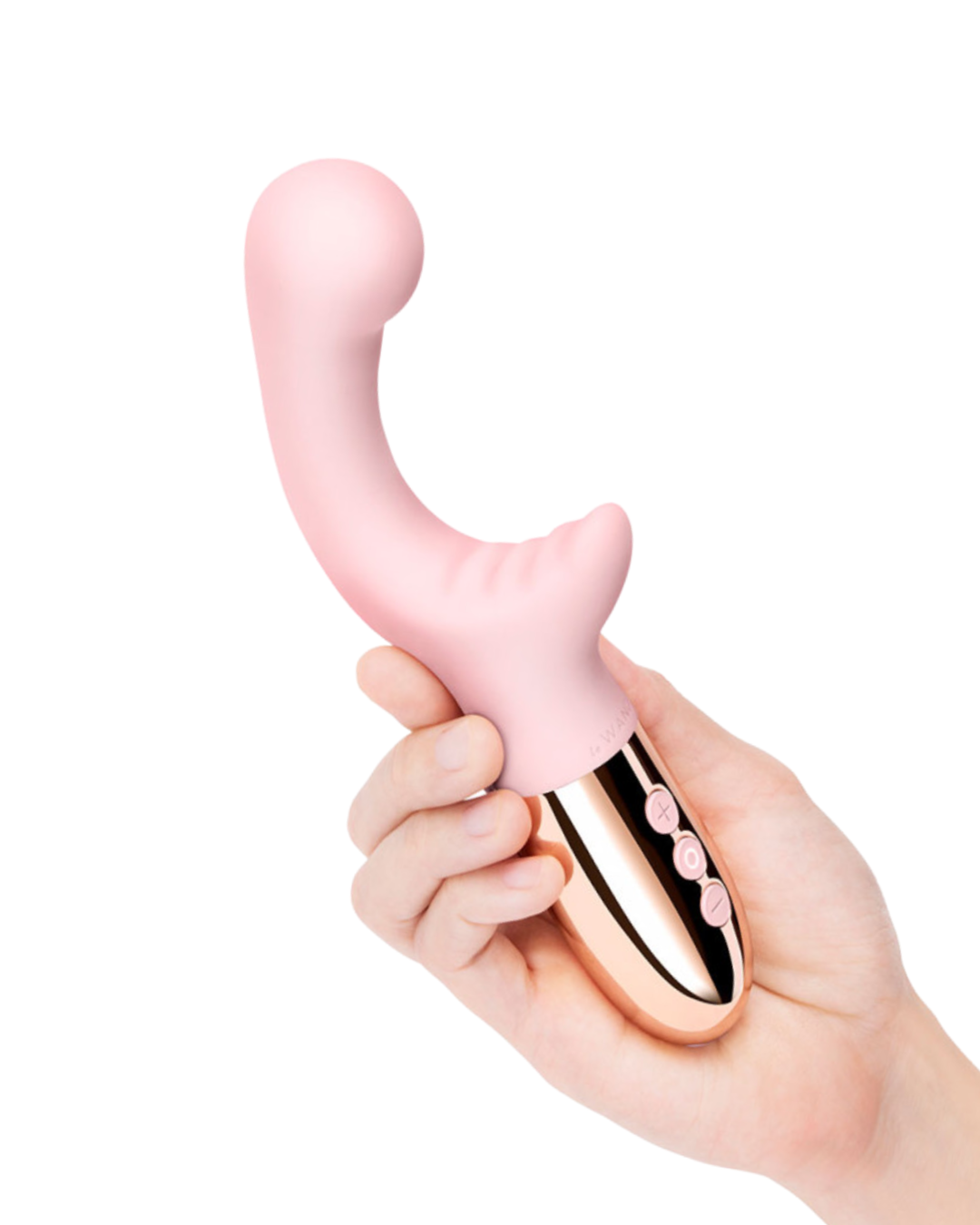 Le Wand XO Double Motor Internal and External Vibrator - Rose Gold