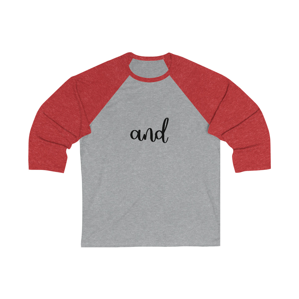 'AND' Unisex 3\4 Sleeve Baseball Tee