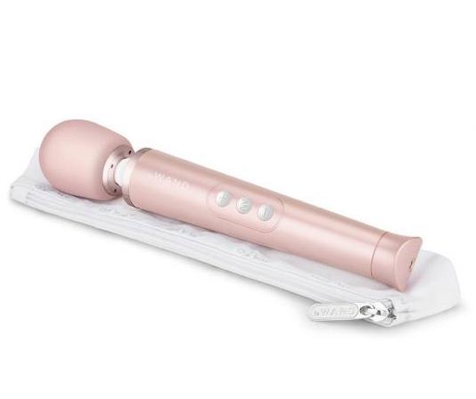 Le Wand Petite Rechargeable Massager - Rose Gold with storage pouch