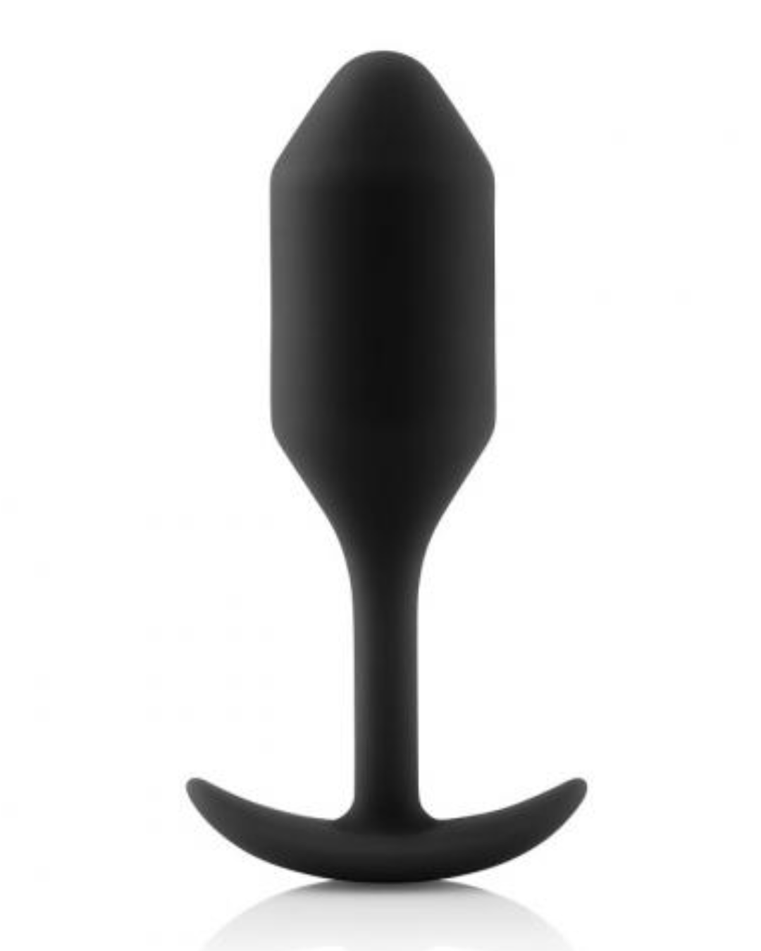 B-vibe Snug Plug 2 Weighted Silicone Butt Plug - 114 grams black