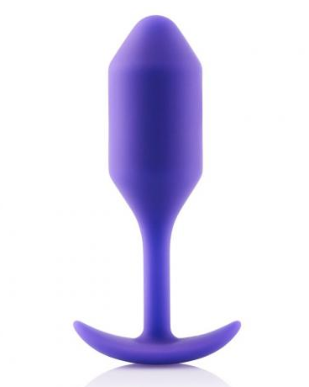 B-vibe Snug Plug 2 Weighted Silicone Butt Plug - 114 grams purple