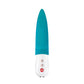 Fun Factory Volta Rechargeable External Vibrator - petrol blue front view of the buttons on a white background