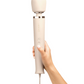 Le Wand Corded Vibrating Massager - Cream model holding it 