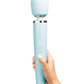 Le Wand Corded Vibrating Massager - Blue Model holding it 