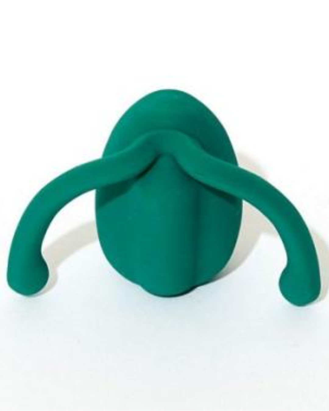 Eva II Hands-Free Silicone Rechargeable Clitoral Vibrator by Dame - Fir Green back view of the wings