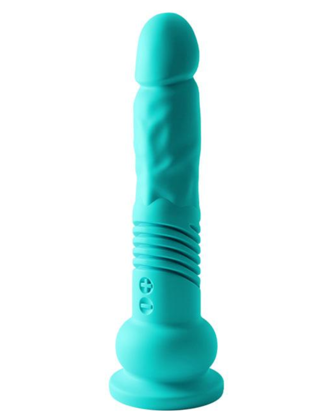 The Thruster Mini Teddy Powerful Thrusting Silicone Dildo - Mint Green