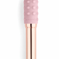 Le Wand Chrome Grand Bullet Waterproof Rechargeable Metal Bullet with Texture Sleeve - Rose Gold with texture attachment