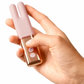 Le Wand Deux Twin Motor Rechargeable Waterproof Vibrator - Rose Gold held in a hand
