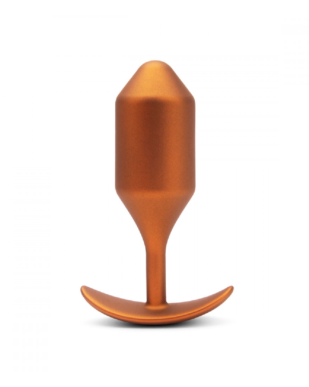 B-vibe Snug Plug 4 XL Weighted Silicone Butt Plug (257 grams) - Sunburst Orange 