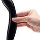 Le Wand Crystal G Spot Wand - Black Obsidian  held in model's hand 