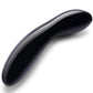 Le Wand Crystal G Spot Wand - Black Obsidian  laying sideways on a white background 