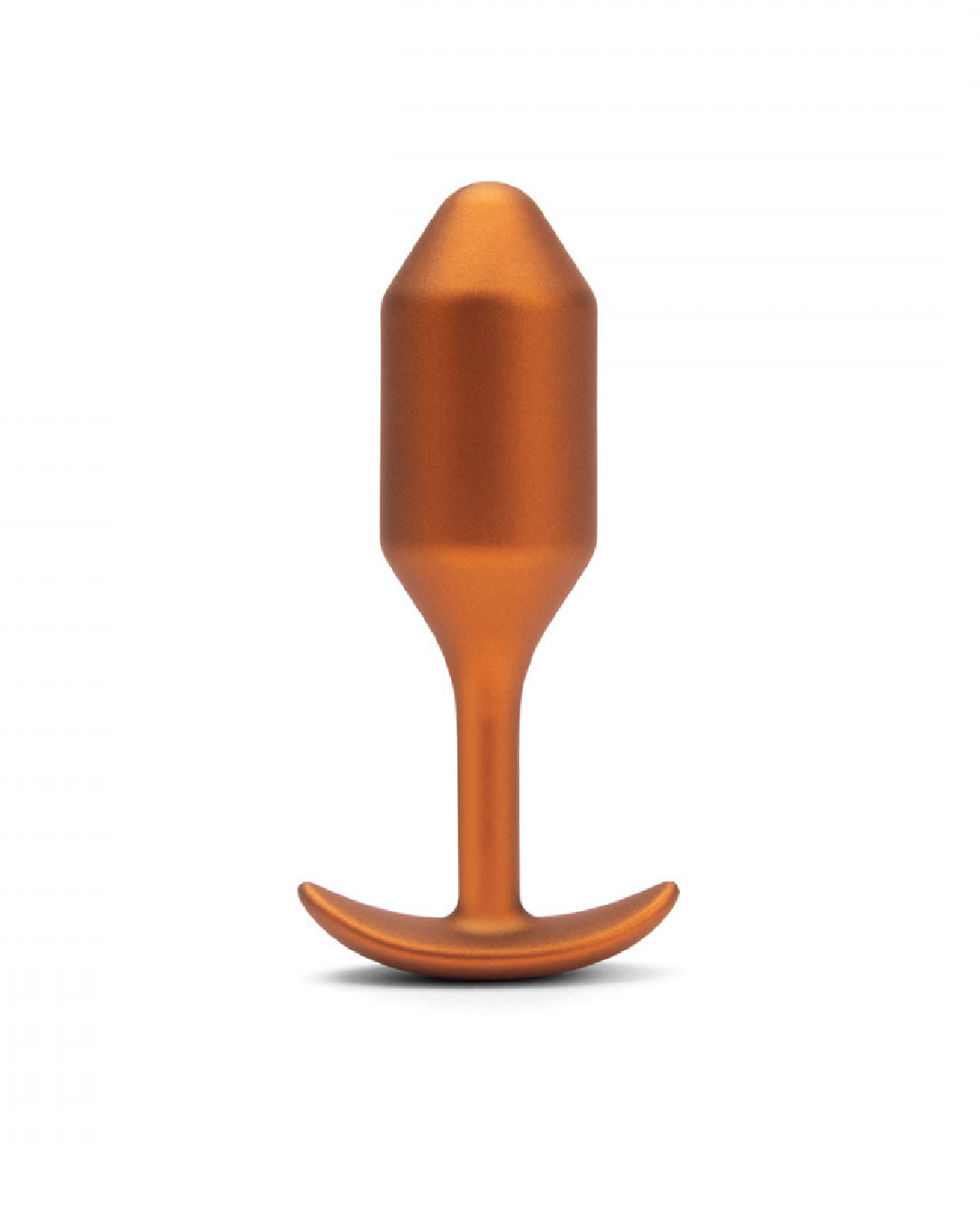 B-vibe Snug Plug 2 Weighted Silicone Butt Plug - 114 grams - Sunburst Orange