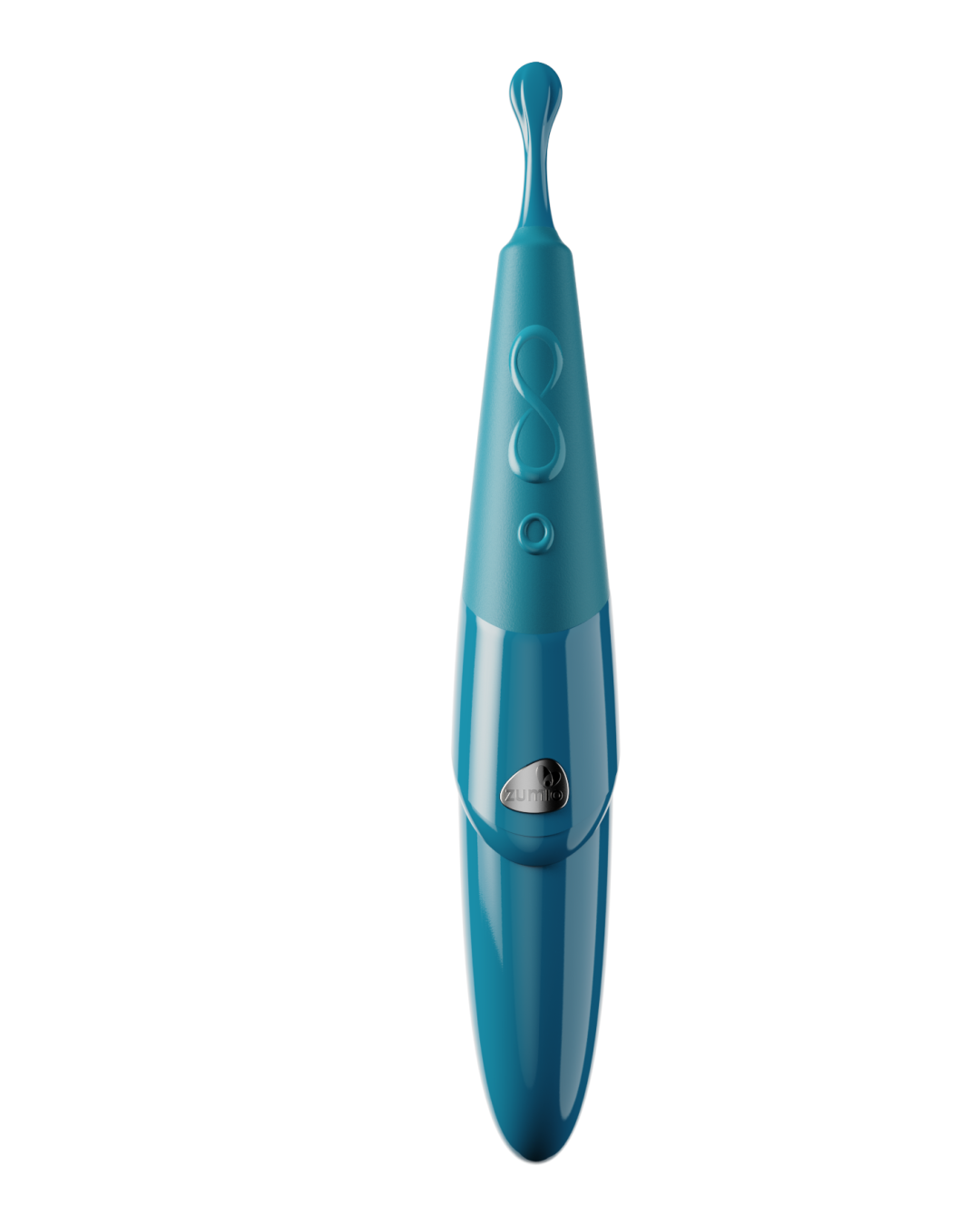 Zumio i - Rechargeable Clitoral Stimulator -Teal on white background 