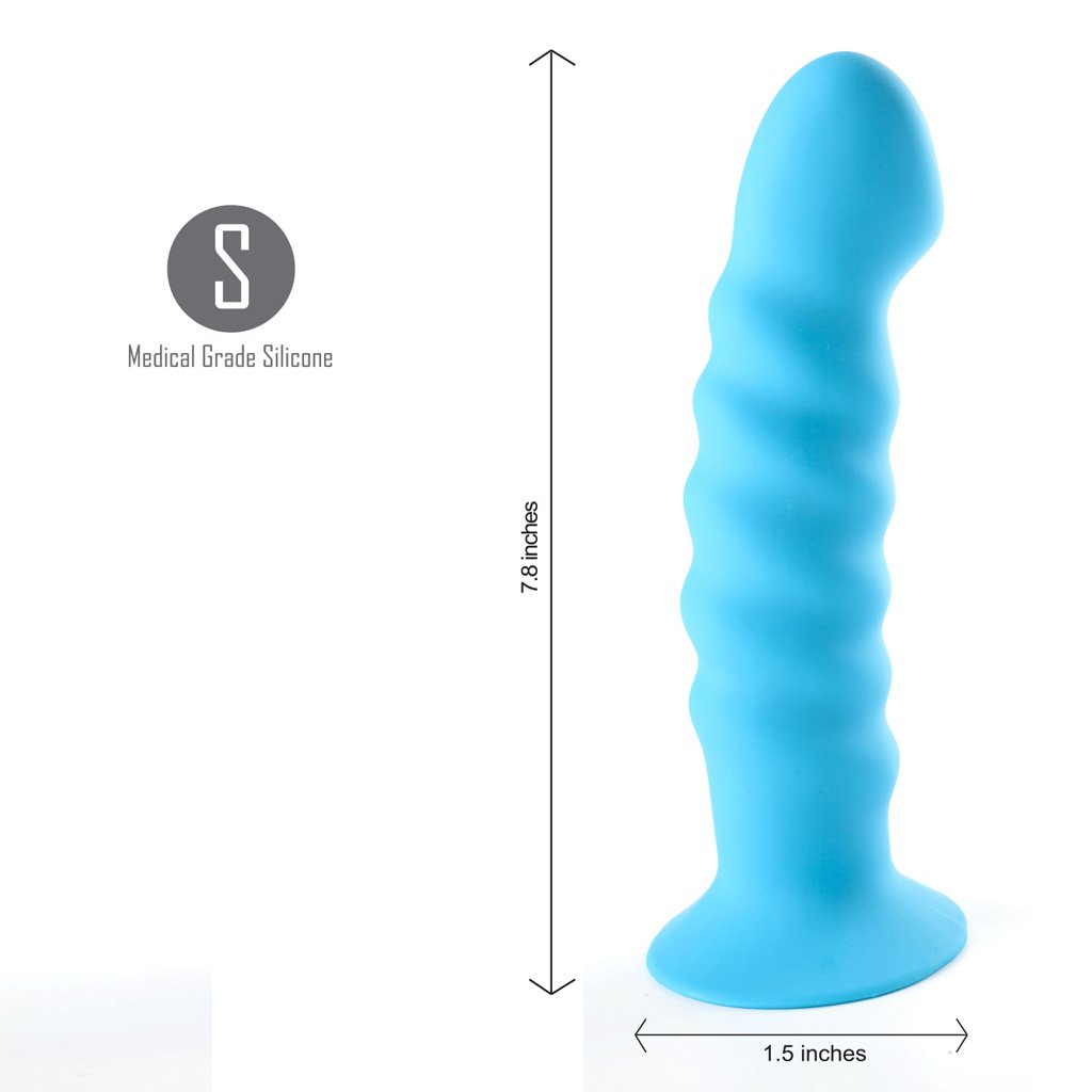 Kendall Ribbed 8" Silicone Dildo