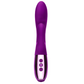 Le Wand Blend Double Motor Rechargeable Rabbit Vibrator - Dark Cherry front view of buttons