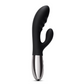 Le Wand Blend Double Motor Rechargeable Rabbit Vibrator - Black side view of both branches