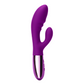Le Wand Blend Double Motor Rechargeable Rabbit Vibrator - Dark Cherry side view of both branches